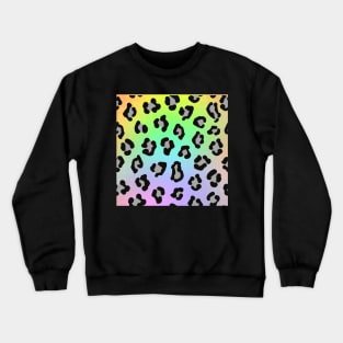 Rainbow Leopard Print Crewneck Sweatshirt